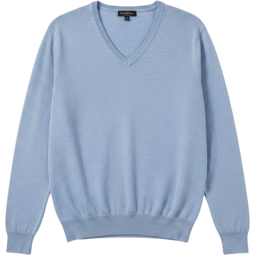 Brooks Brothers 100% Saxxon Wool Blue‎ Size XL